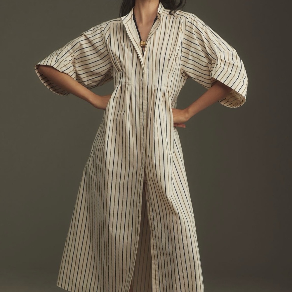 NWOT Anthropologie Mare Mare Striped Mock-Neck Midi Dress - Sz LP